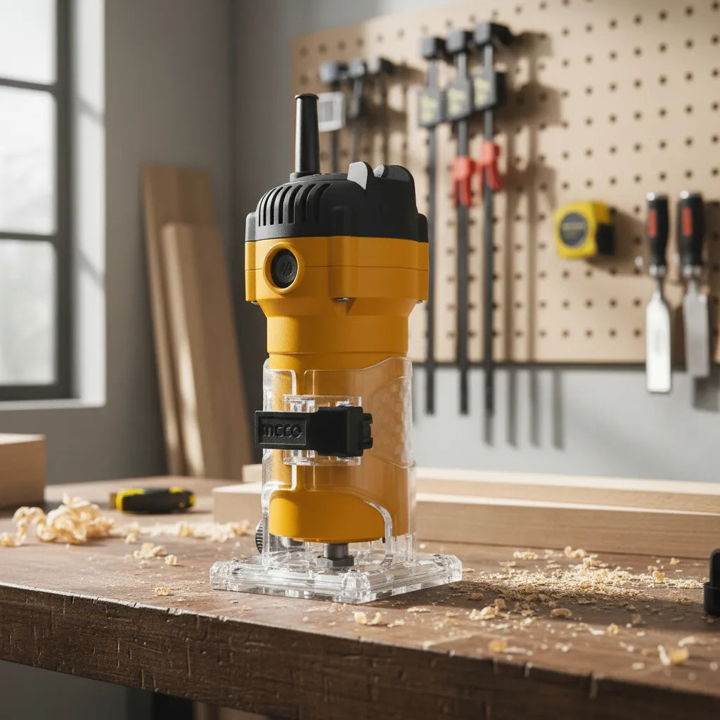 Fresadora de mano eléctrica industrial 600w/6mm- INGCO