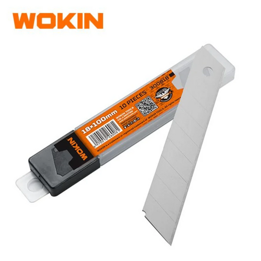 Repuestos cuchillo cartonero 18x110mm- 10 unidades (300818)- WOKIN