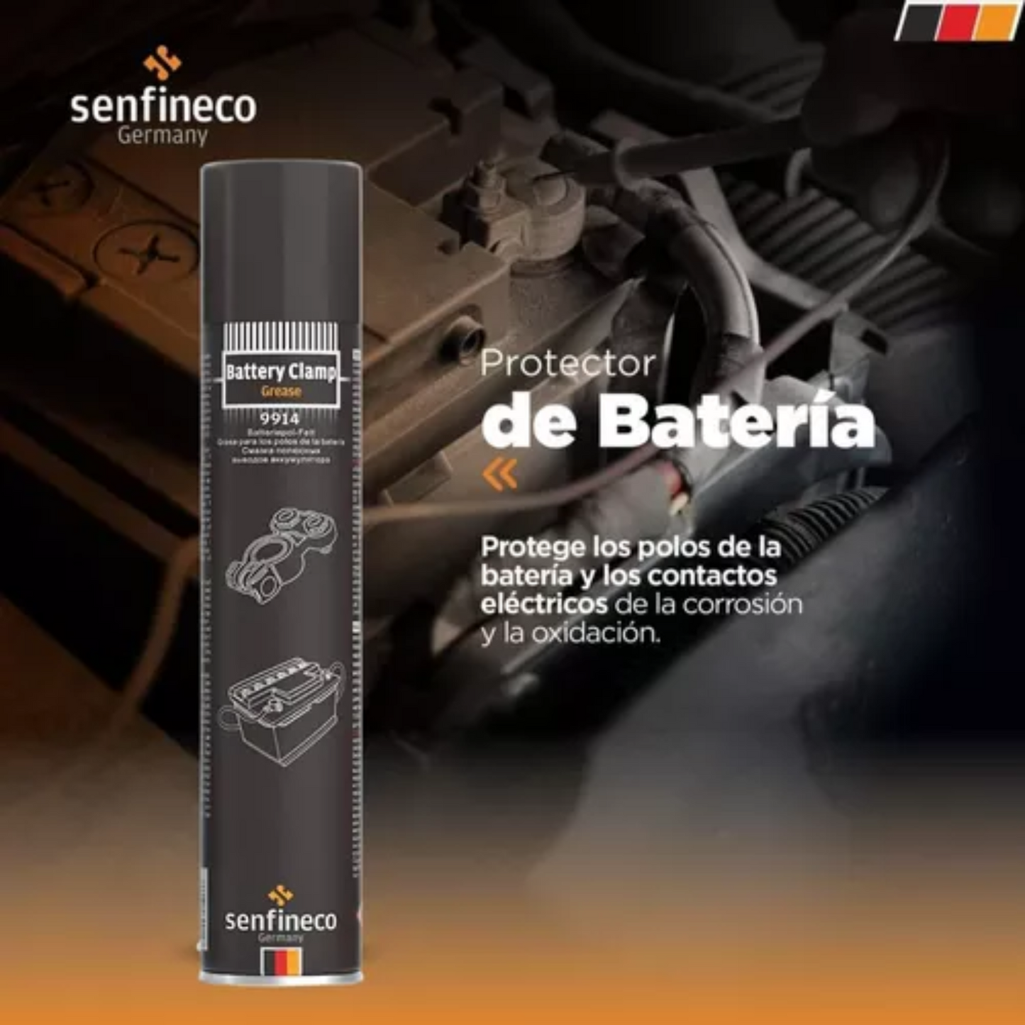 Cubre polos para bateria/Protector de bornes 400ml- SENFINECO