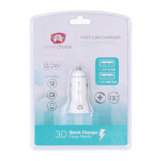 Cargador 2 USB - Quick Cahrge 3.0