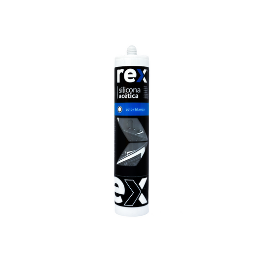 Silicona Acetica blanca 300ml- REX