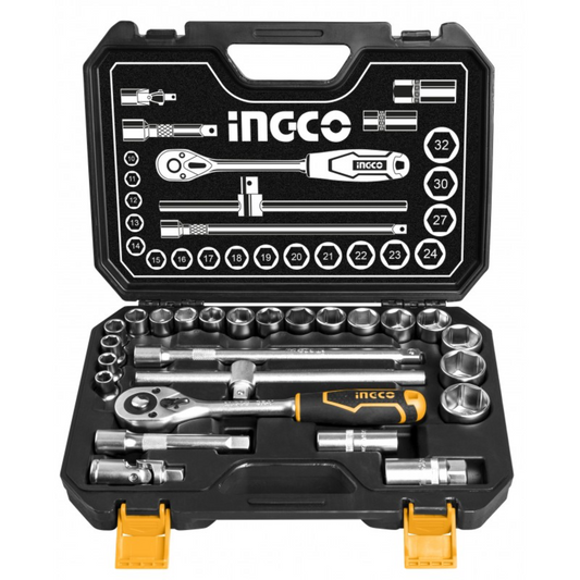 Set dados y chicharra industrial 25 piezas 1/2"- INGCO