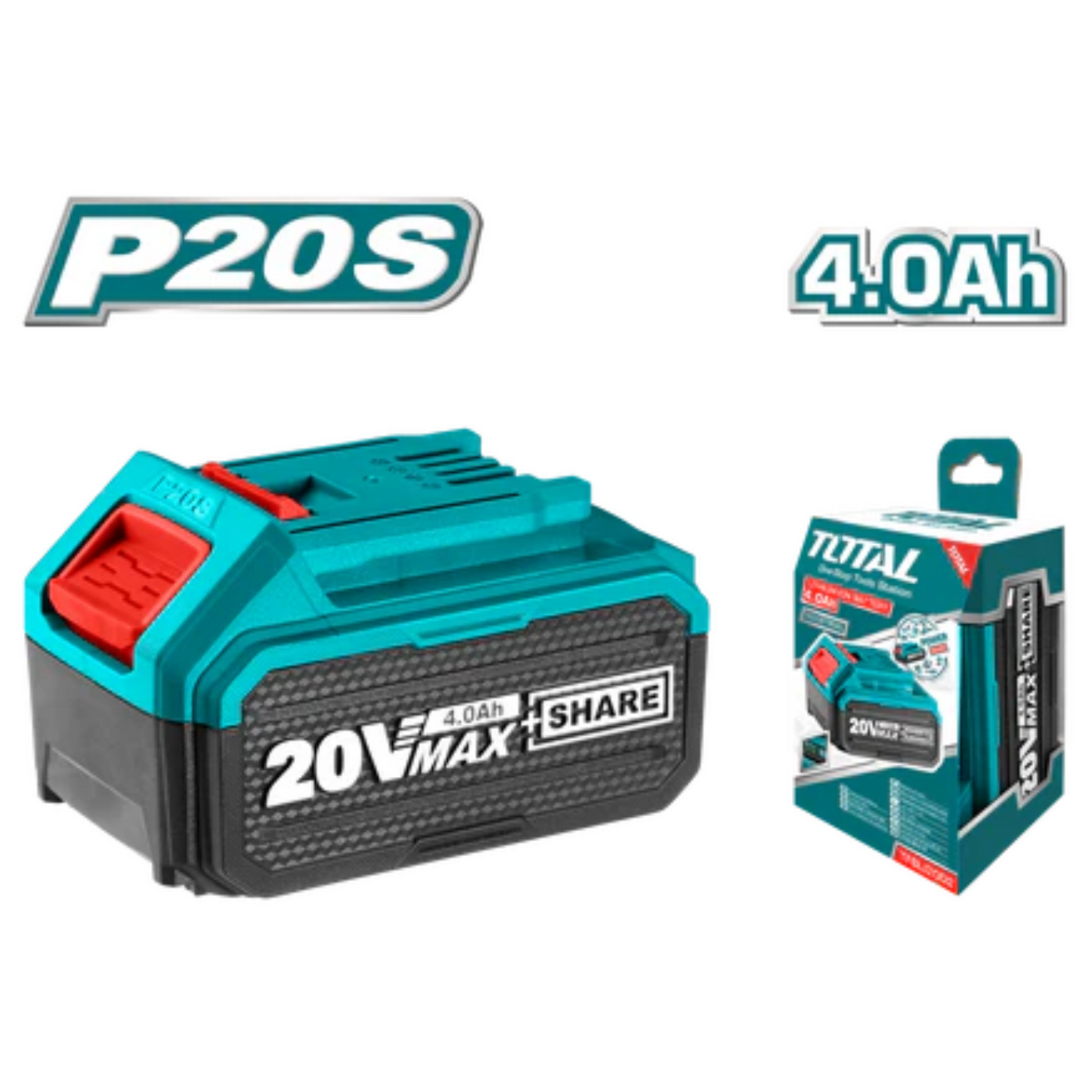 Bateria Litio-ION 20V 4.0AH P20S (TFBLI2002)- TOTAL